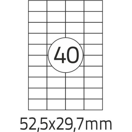ETYKIETY SAMOPRZYLEPNE A4 52,5X29,7 MATOWE DALPO BIAŁE NAKLEJKI BEZ NADRUKU