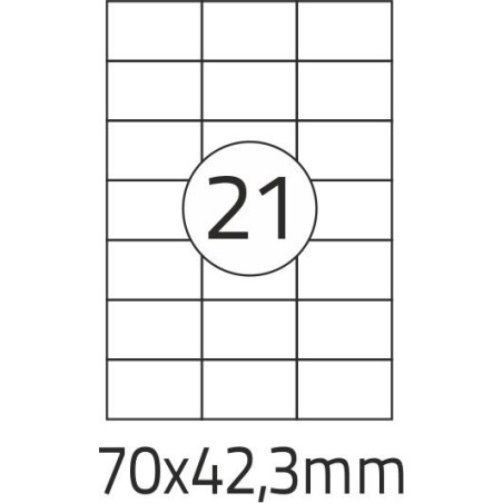 ETYKIETY SAMOPRZYLEPNE A4 70X42,3 MATOWE DALPO BIAŁE NAKLEJKI BEZ NADRUKU
