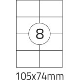 ETYKIETY SAMOPRZYLEPNE A4 105X74 MATOWE DALPO BIAŁE NAKLEJKI BEZ NADRUKU