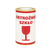 ETYKIETY Z NADRUKIEM SZKŁO NAKLEJKI Z NADRUKIEM OSTROŻNIE SZKŁO