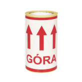 ETYKIETA NA ROLCE Z NADRUKIEM GÓRA NAKLEJKI Z NADRUKIEM GÓRA ( 100 SZTUK ) 10X10 CM