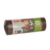 WORKI NA ŚMIECI 120 L DO SEGREGACJI ODPADÓW „BIO” LDPE BRĄZOWE  1 ROLKA /10 SZTUK /