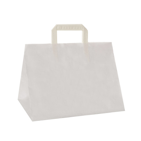 TORBA PAPIEROWA 26x17,5x24,5 TAKE AWAY BIAŁA CATERINGOWA /50 SZTUK/