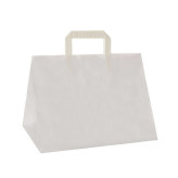 TORBA PAPIEROWA 26x17,5x24,5 TAKE AWAY BIAŁA CATERINGOWA /50 SZTUK/