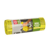 WORKI NA ŚMIECI 120 L DO SEGREGACJI ODPADÓW PLASTIKOWYCH I METALOWYCH LDPE ŻÓŁTE /10 SZTUK/