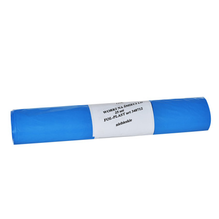 WORKI NA ŚMIECI 120 L NIEBIESKIE /25 SZTUK/