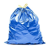 WORKI NA ŚMIECI 60 L NIEBIESKIE Z TAŚMĄ ŚCIĄGAJĄCĄ 60 l  /10 SZTUK/