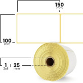 24 x ETYKIETY TERMICZNE 10x15 NA ROLCE TERMICZNE KURIERSKIE 100X150 MM /500 SZTUK/