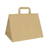 TORBA PAPIEROWA 32x22x24 TAKE AWAY 320X220X240 MM BRĄZOWA CATERINGOWA 32X24 CM  / 50 SZTUK/